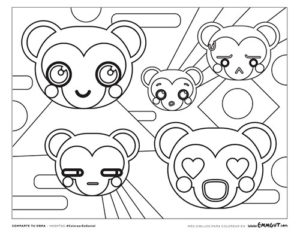 dibujos monos animados colorear