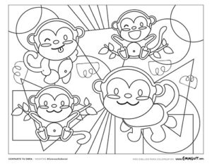 imagenes monos colorear